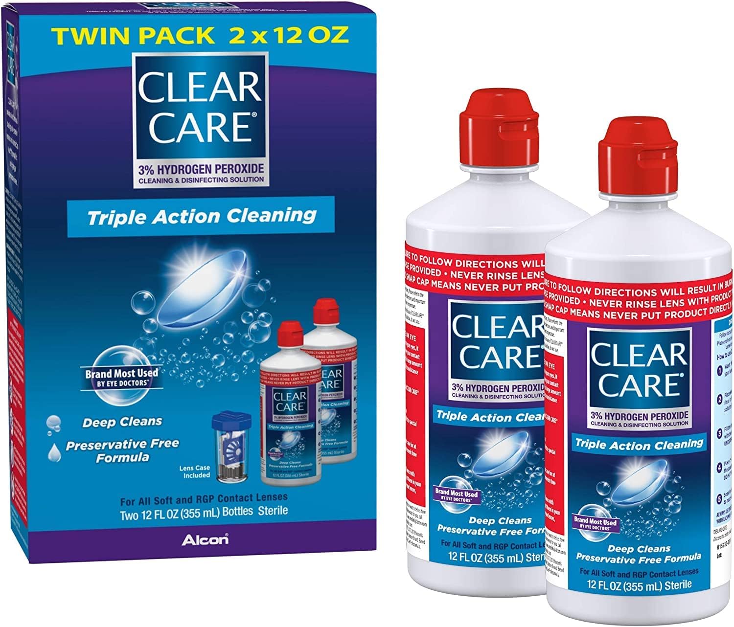 Unveil Crystal-Clear Vision with Clear Care Cleaning and Disinfecting Solution!
